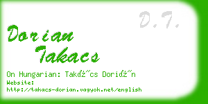 dorian takacs business card